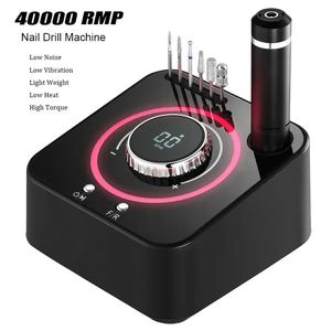 Nagelkonstutrustning 40000 rpm Electric Manicure Drill Set Borstless File With Memory Funtion Machine Milling Cutter Salon Tool 231219