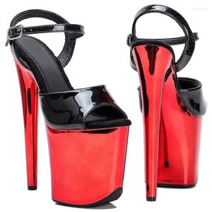 Sandálias laijianjinxia 20cm/8 polegadas pu superior sexy mulheres exóticas/menina plataforma moda salto alto pólo sapatos de dança 094