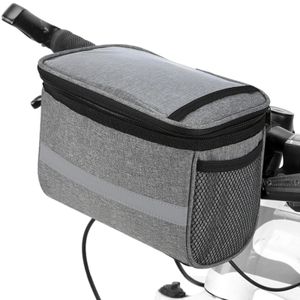 Radfahren Fahrrad isolierte Fronttasche MTB Fahrrad Lenkertasche Korbtasche Kühltasche mit reflektierendem Streifen 231220