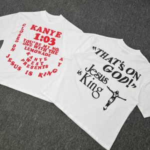 CPFM Kanye20242024 Jezus is King Co Branded Limited Edition Nowy album List wydrukowany koszulka z krótkim rękawem dla mężczyzn i kobiet