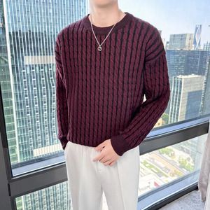 Erkek Sweaters Sonbahar Kış Twist Örme O yakalı Sıcak Kakiller Düştü Omuz Kılıf Vintage Sıradan Jumper