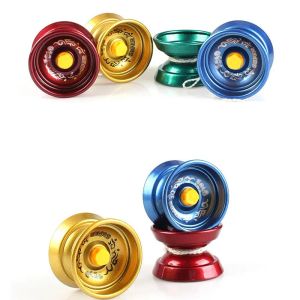 Yoyo de liga de alumínio e metal para crianças e iniciantes, rolamento de esferas yoyo para truques profissionais, novidade, brinquedos de mordaça, colroful zz