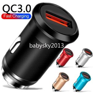 18W QC3.0 Quick Cell Phone Chargers Alloy Metal Car Chargers For Iphone 14 15 11 12 13 Pro Max Htc Samsung S22 S23 Huawei B1