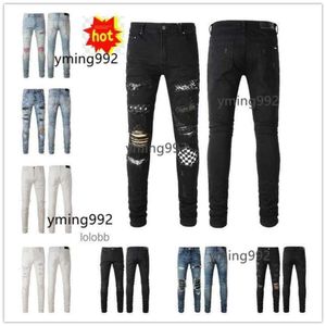 Man amiiri Denim Jean 2024 am amis imiri New Mens Luxury Designer Arrivals Jeans Holes Pants amari COOLGUY Biker Pants amirl amirlies Clo 4OZ9