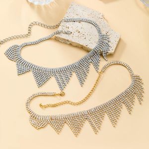 Ketten Koreanische Version Trend Metall Strass Geometrische Quaste Halskette Hochzeit Bankett Kreative Schmuck Damen Charm Zubehör