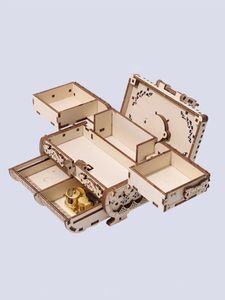 3Dパズル木製パズルミュージックボックスキットアンティークジュエルDIYホームデコレーションモデルの誕生日またはクリスマスギフト231219