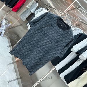 xinxinbuy Maglietta da uomo firmata Maglietta doppia lettera stampa roma manica corta in cotone donna Nero bianco blu grigio kaki giallo S-3XL