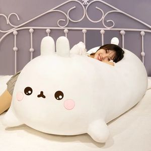 Cloud Bunny 50cm Giant Long Stuffed Hug Pink Rabbit Girl Nap Sleeping Throw Pillow Pregnant Cushion Boyfriend Eye Mask Gift 231220