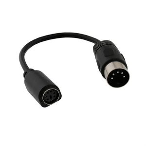 Pin5 Black Din5 a MD6 Hole Small Head PS2 Tastiera e cavo adattatore del mouse MIDI5P Cavo di segnale MD6P maschio e femmina