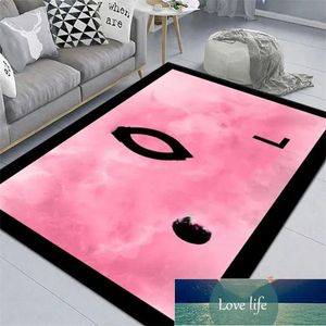 Einfache Marke Flur Teppich Bodenmatte Wohnzimmer Couchtisch Schlafzimmer voller niedlicher Brief Teppich