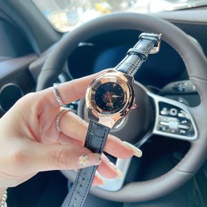 Fashion Full Brand Wrist Watches Women Girl Flower Dial Design Leather Strap Quartz Luxury Clock Di34