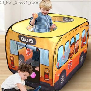 Zabawne namioty Kid Suppeable Play Namiot Indoor Outdoor Tent House Play Garden Garden Car Temed Składany namiot Ocean Ball Bull Girl Chłopiec Gra prezentowa Q231220