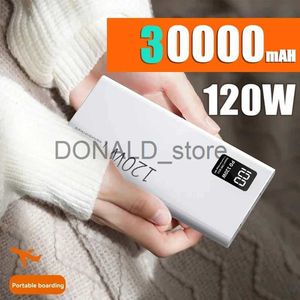 Mobiltelefon Power Banks 120W Super Fast Charging 30000 MAH Power Bank Stor batterikapacitet för mobil strömförsörjning för olika mobiltelefoner J231220