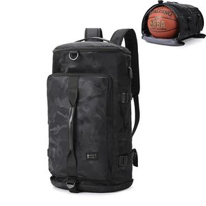 Camo Gym Backpack Waterproof Basketball Bag Men Women Athletic Sneaker Bag Sport Rucksack Big Shoulder Bag With Shoe Compartment 231220