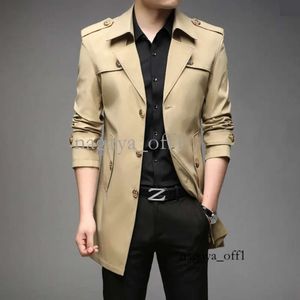 Men's Trench Coats Spring Men Fashion England Style Long Mens Casual Outerwear Jackets Windbreaker Brand Clothing 2023 538