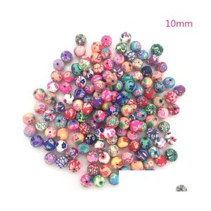 Perline in ceramica, argilla, porcellana, argilla polimerica, colore misto, 10 mm, accessori per gioielli, bracciale allentato, collana, 200 pezzi/lotto, consegna a goccia, ebreo Dhtgi