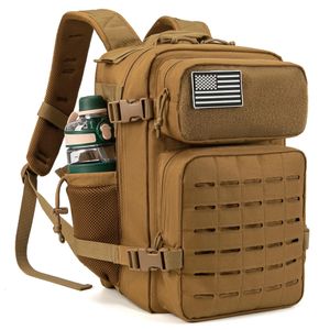 Outdoor Bags QT QY 25L Military Tactical Backpack Army Bag MOLLE Backpack GYM For WomenMen EDC Outdoor Hiking Rucksack Witch Bottle Holder 231219