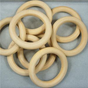200pcs Good Quality Wood Teething Beads Wooden Ring Beads For DIY Jewelry Making Crafts 15 20 25 30 35 mm279S