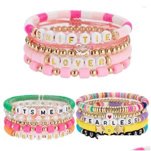 Pulseiras de elo de corrente Taylor The Swift Music Series Colar 2023 Global Tour Concert Eras Coleção comemorativa de joias Drop Deliv Ot1Rk