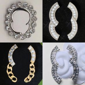 Frauen Brosche Pin Broschen Pins Paar Geschenk Schmuck Edelstein Kristall Desinger Vintage vergoldet Silber Broschen Liebhaber Hochzeit Party Kleid Accessoires Geschenk