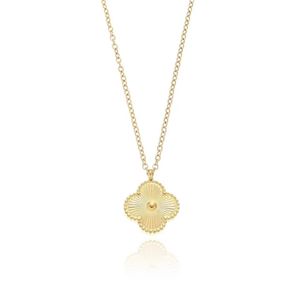 Högsta kvinnor Luxury Vans Designer Halsband Fashion Flowers Four-Leaf Clover Pendant Halsband 18K Guldhalsband smycken 5A Quality Dressparty Gift