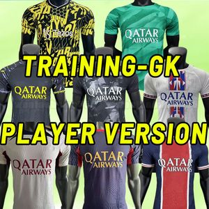 Player version MBAPPE HAKIMI soccer jerseys Messis 23 24 Maillots de football 2023 2024 MARQUINHOS VERRATTI men shirt uniform Fabian Training goalkeeper