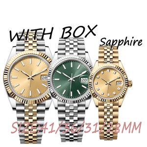 Luxury Mens Automatic Mechanical movement Watches 36/41MM Full Stainless steel Luminous Waterproof pink 28/31MM Women Watch Couples Style Classic Wristwatches
