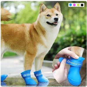 Abbigliamento per cani Scarpe da pioggia impermeabili per animali domestici Scarpe da esterno antiscivolo Stivali comfort per Gog medio grande