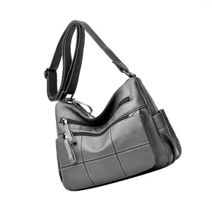 Pastas crossbody saco para mulheres moda macio bolsas de couro do plutônio com multi bolsos grande tamanho bolsa de ombro feminina