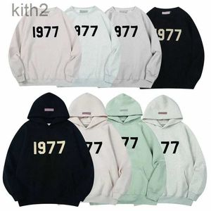 Ess 1977 Designer Esen Hoodies Blue Men Esenta Pullover Blushirts Oversizezowane odzież Tops Jakość męskiej damskiej jumper zwrócone