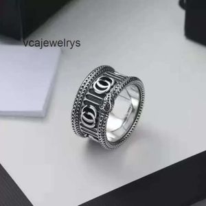 Designer Women Lover Ring Luxury Style Silver Retro Color Engagement Rings G Letter Fashion Jewelry Man and Lady Party Gifts236D