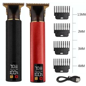 Professionell hårtrimmer trådlös elektrisk skärmaskin Clipper Beard Shaver Men Barber för frisyrstil 231220