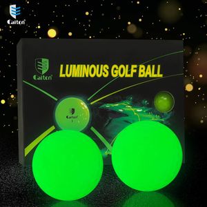 Caiton - 12pcs gece golf topları ultra parlak parıltı koyu golf topu uzun ömürlü ışık topu sadece UV ışık kaynağı gerektirir 231220