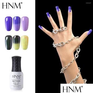 Żel paznokci hnm sera efekt zmieniający kolor termiczny lakier lakieru zanurzone z UV LED Art Laquer półprzepuszony manicure dostawa hea dhxhk