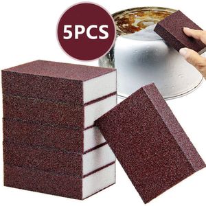 Uppgradering 1/3/5/PCS Magic Sponge Eraser Carborundum Ta bort Rust Cleaning Brush Descaling Clean Rub för spispottköksvamp