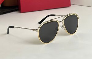 Pilot -Sonnenbrille Metall Gold Silber/Schwarze Rauchlinse 0325 Herrendesigner Sonnenbrille Shades Sonnies Gafas de Sol Uv400 Eyewear mit Box