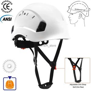 Capacetes de escalada capacete de segurança óculos abs construção capacete duro escalada equitação capacetes de ventilação protetora viseira trabalho ao ar livre boné