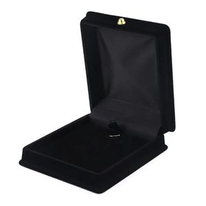 1Pc Handy Velvet Necklace Jewelry Gift Display Box Ring Bracelet Storage Case Black 231220