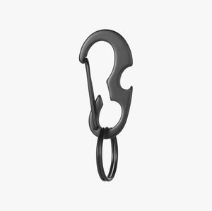 200pcs Multifunctional Black D-ring Carabiner Metal Beer Bottle Opener Key Chain Outdoor Hiking Tool SN6310