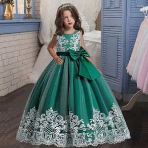 Sukienki dla dziewczynek świąteczna impreza księżniczka długa sukienka Dzieci Koronkowa Koronkowa Kolacja Kolacja Big Butterfly