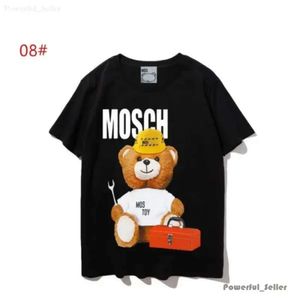 Borsa Moschino Tshirts Bayan Erkek Tasarımcıları Tişörtler Moda Mektubu Kısa Kollu Lady Rahat Kıyafetler Üstler T-Shirt Moschinos 5890