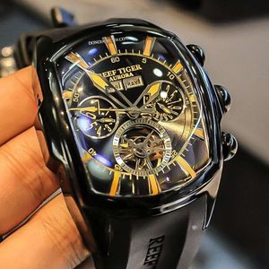 Riftag/rt Fashionable and Personalized Large Dial Fully Automatic Mechanical Watch, Men's Rubber Strap RGA3069