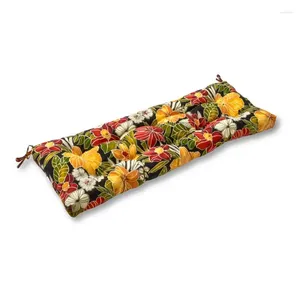 Kissen Greendale Home Fashions Aloha Black Floral 44 x 17 Zoll. Sitzbank für den Außenbereich