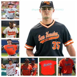 College Gavi Coldiron Sam Houston Bearkats Baseball Jersey Anpassa valfritt namn Ett nummer All Jake Tatom sydd Chandler David Michael Watson Ben Penn Brewster