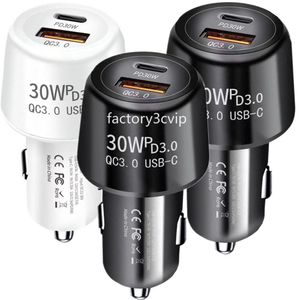 48W billaddare supersnabb laddning PD QC3.0 USB C biltelefonladdare Typ C Power Adapters för iPhone 14 15 Xiaomi Samsung Huawei F1