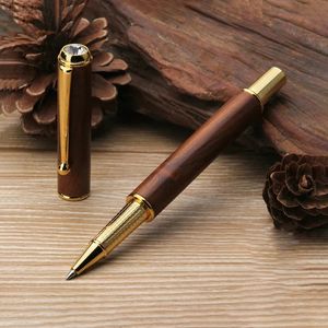 Rosewood Solid Wood Material Signature Neutral Ball Penns 0,5 mm Creative Ballpoint Pen Personlighet Business Retro Writing Tools 231220