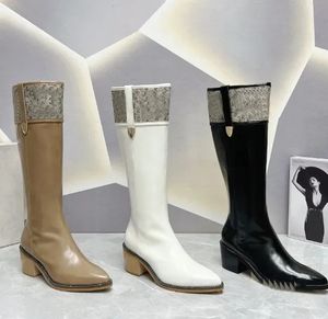 JC Jimmynessity Choo Western Bestquality Boots Designer Suede Calfskin Boot Shoes Women Chunky Block Heel
