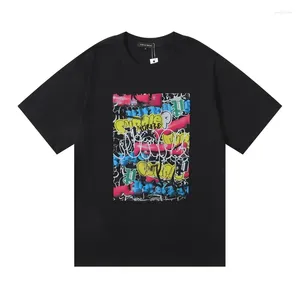 Men's T Shirts 2024 Chinese Year Graffiti Colorful Prints High Quality Shirt Unisex Gothic Clothes Women Things For Top Y2k