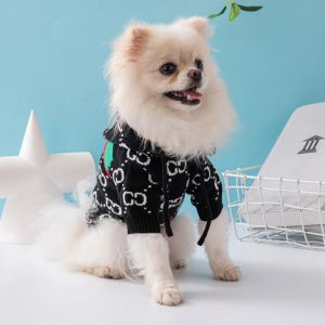 Designer hundkläder husdjur tröja utomhus rockar vinter varmt stickade väder husdjur vinterkläder