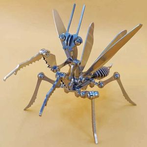 Blocks stainless steel movable alloy mantis model toy handicraft ornaments animal changeable insect figures collection gift for friends